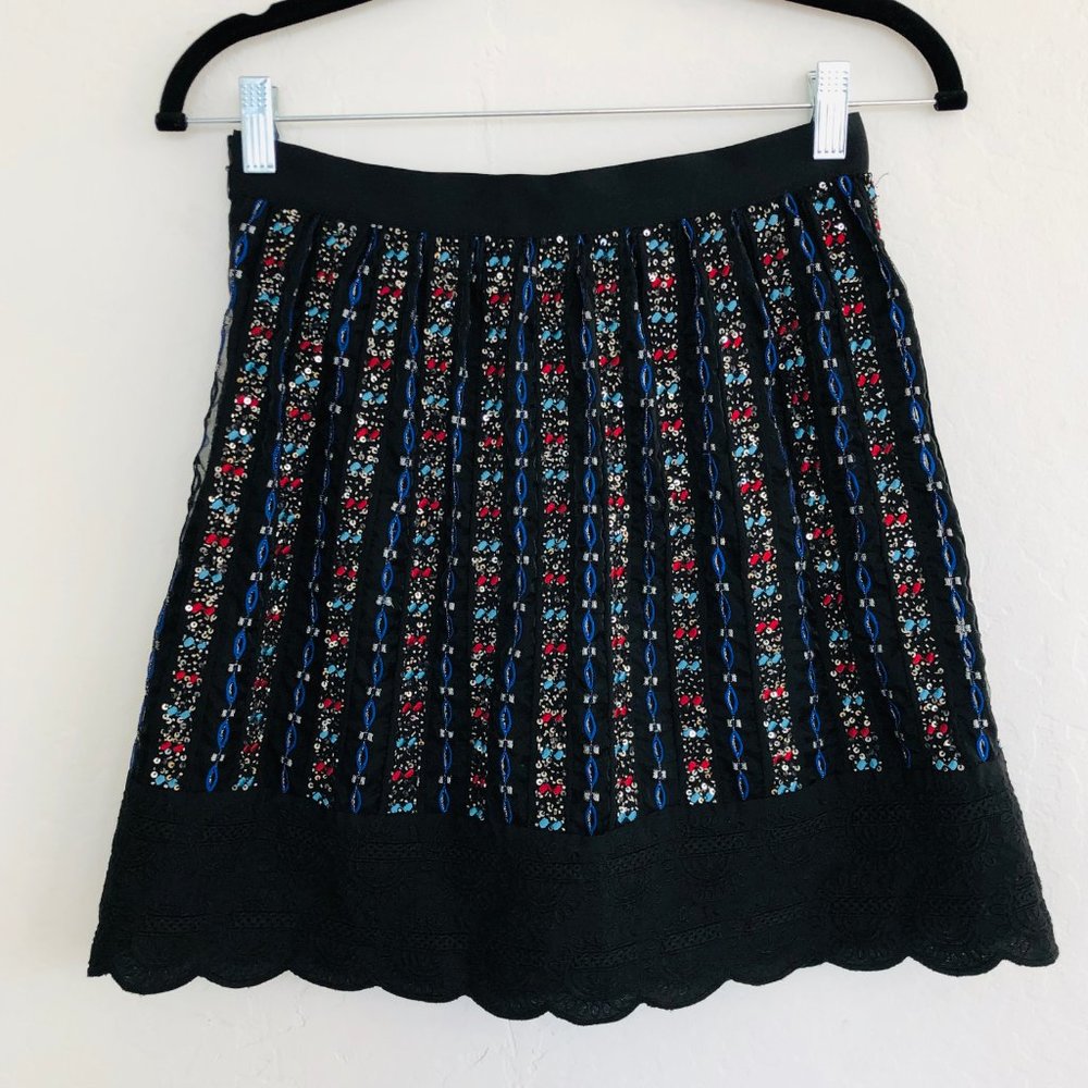 Bead and Sequin Club Monaco Mini Skirt - Picture 2 of 11